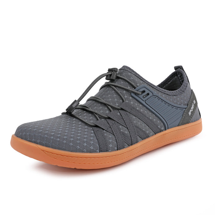 Unisex nan flacher Stadt-Sneaker mit Schnellzugverschluss, elastischem Strickoberteil und stoßabsorbierender Leichtsohle Echo Archiv