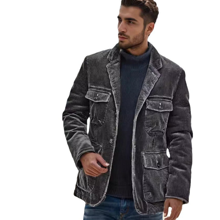 Herren modischer Cordblazer mit aufgesetzten Taschen Echoarchiv