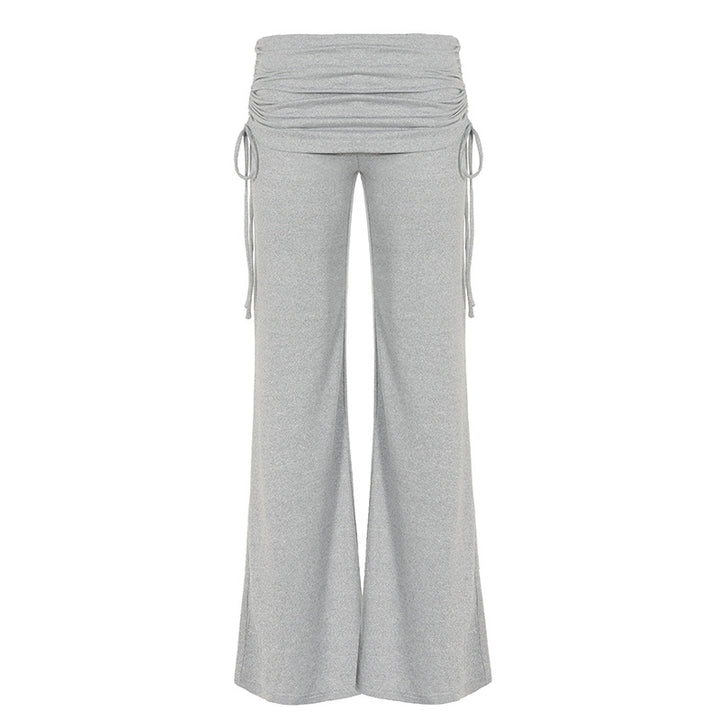 Damen Palazzo-Loungehose mit Raffung-Umschlagbund und Komfortstretch Echo Archiv