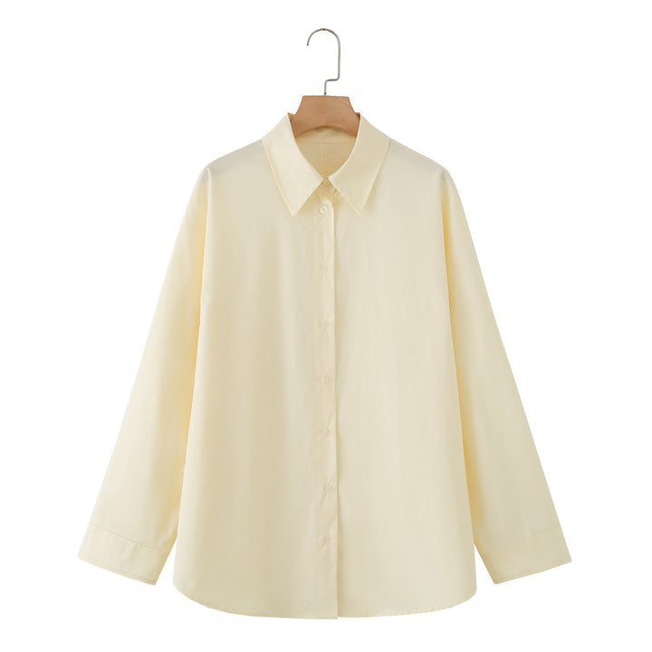 Damen Oversize-Hemdbluse mit Kentkragen und verdeckter Knopfleiste Echo Archiv