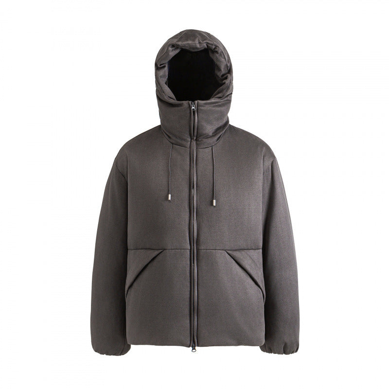 Unisex Wattierte Boxy‑Jacke mit hohem Stehkragen und Kapuze Echo Archiv