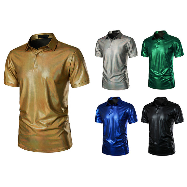Herren Sport Polo-Shirt mit glänzender Oberfläche und atmungsaktiver Funktionalität Echoarchiv