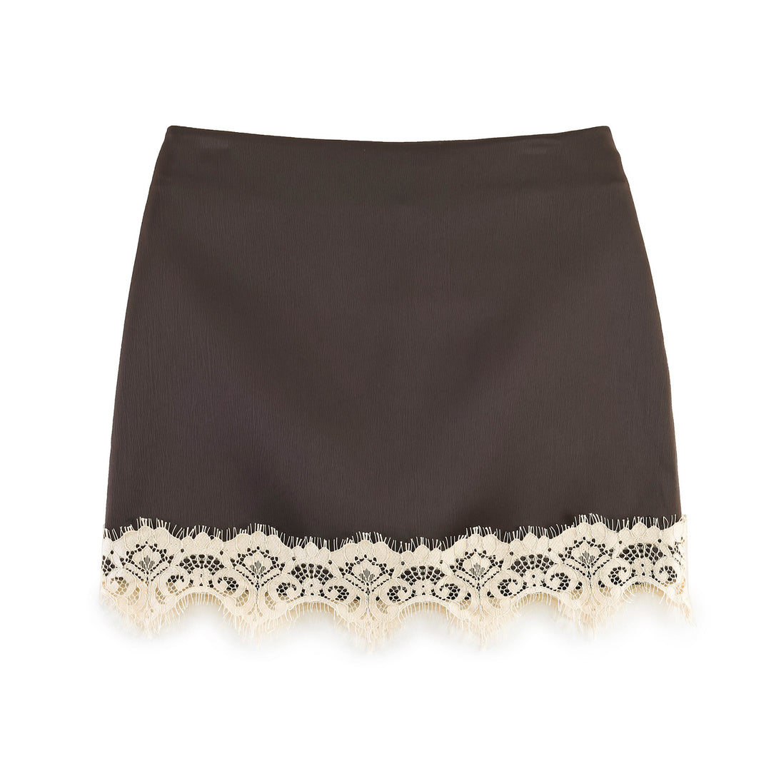 Damen Feiner Rock mit eleganter Spitzenverzierung Echo Archiv