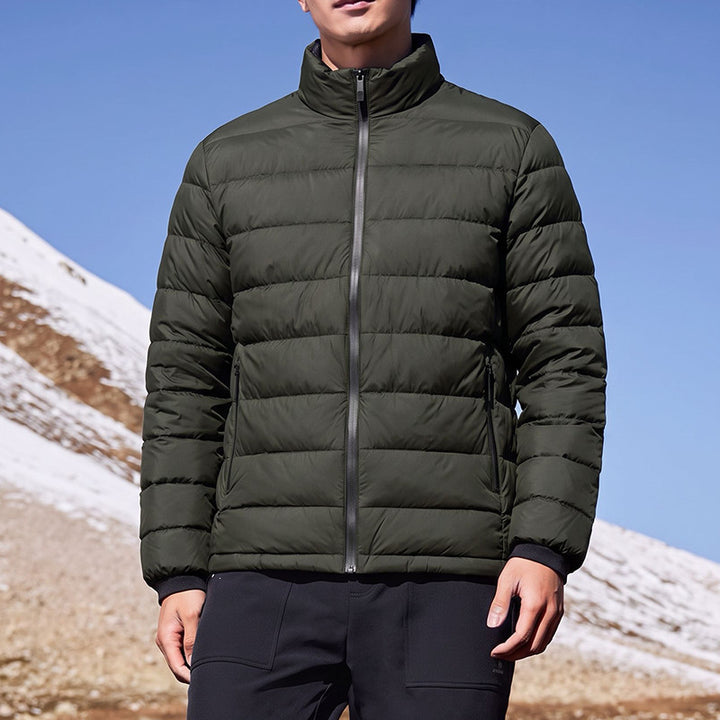 Herren Ultraleichte Kompakt‑Steppjacke mit Thermofüllung, Stehkragen & wasserabweisender Hülle Echoarchiv