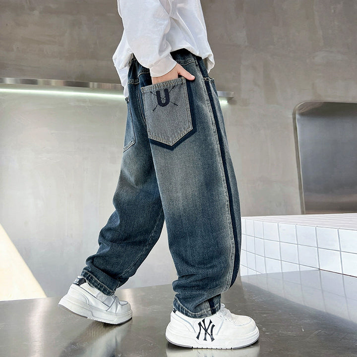 Unisex oversized Baggy-Jeans mit einzigartigem Taschen-Design Echo Archiv