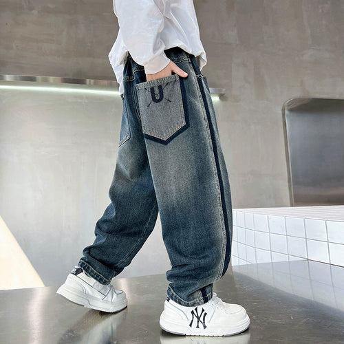 Unisex oversized Baggy-Jeans mit einzigartigem Taschen-Design Echo Archiv