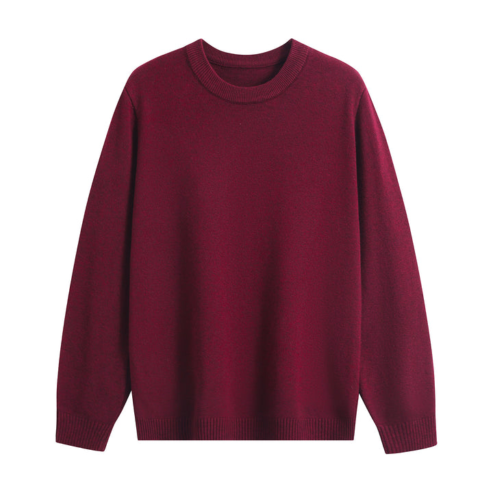 Unisex Oversize Rundhals-Pullover aus schwerer Baumwollmischung mit gerippten Bündchen Echoarchiv
