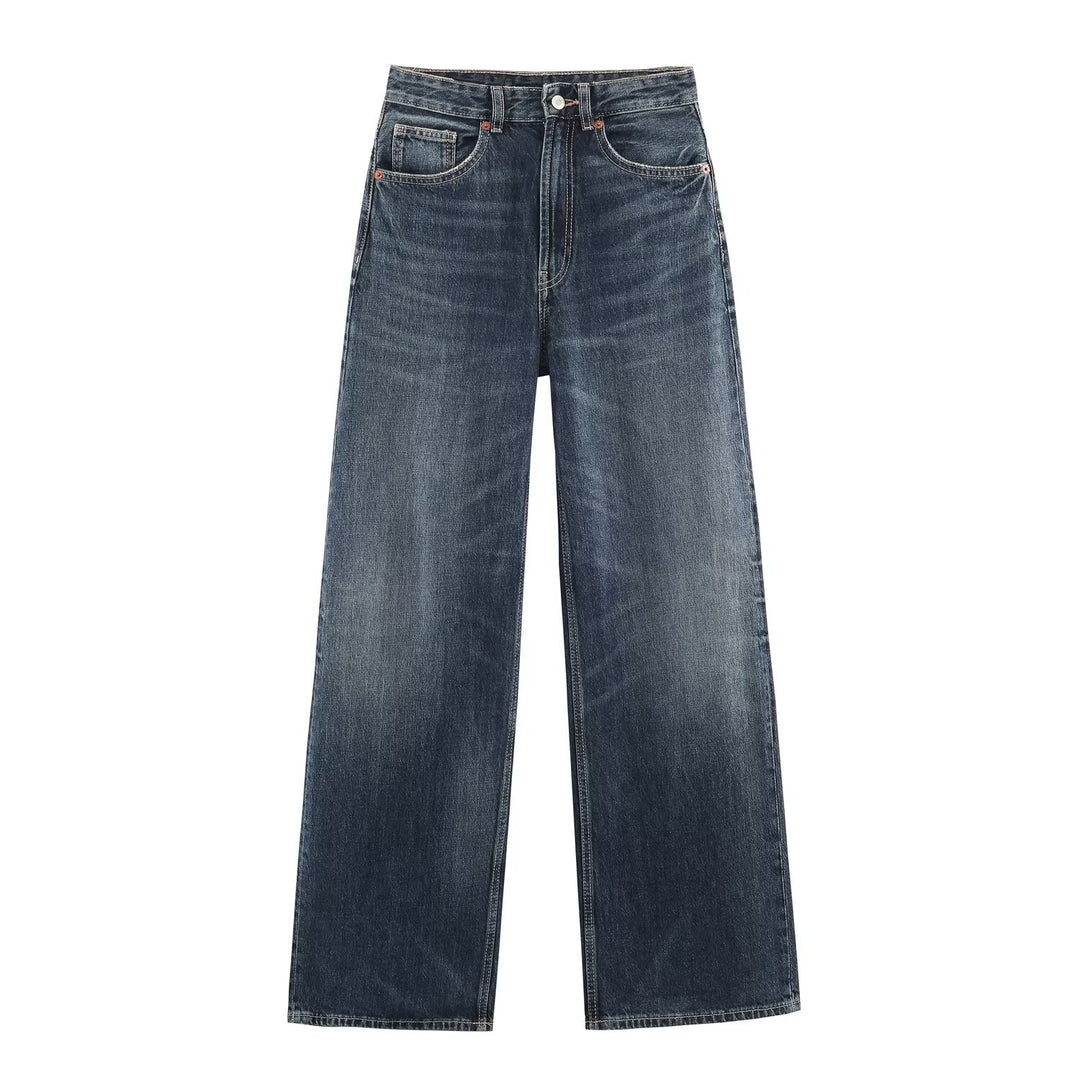 Damen Jeans mit hohem Bund und weitem Bein Echoarchiv