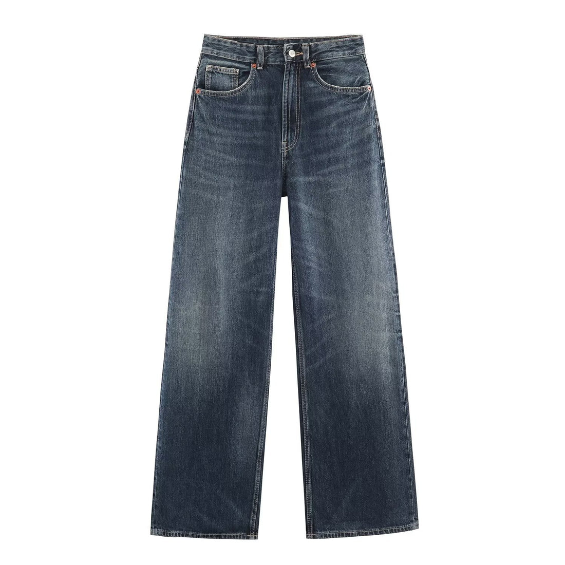 Damen Jeans mit hohem Bund und weitem Bein Echoarchiv