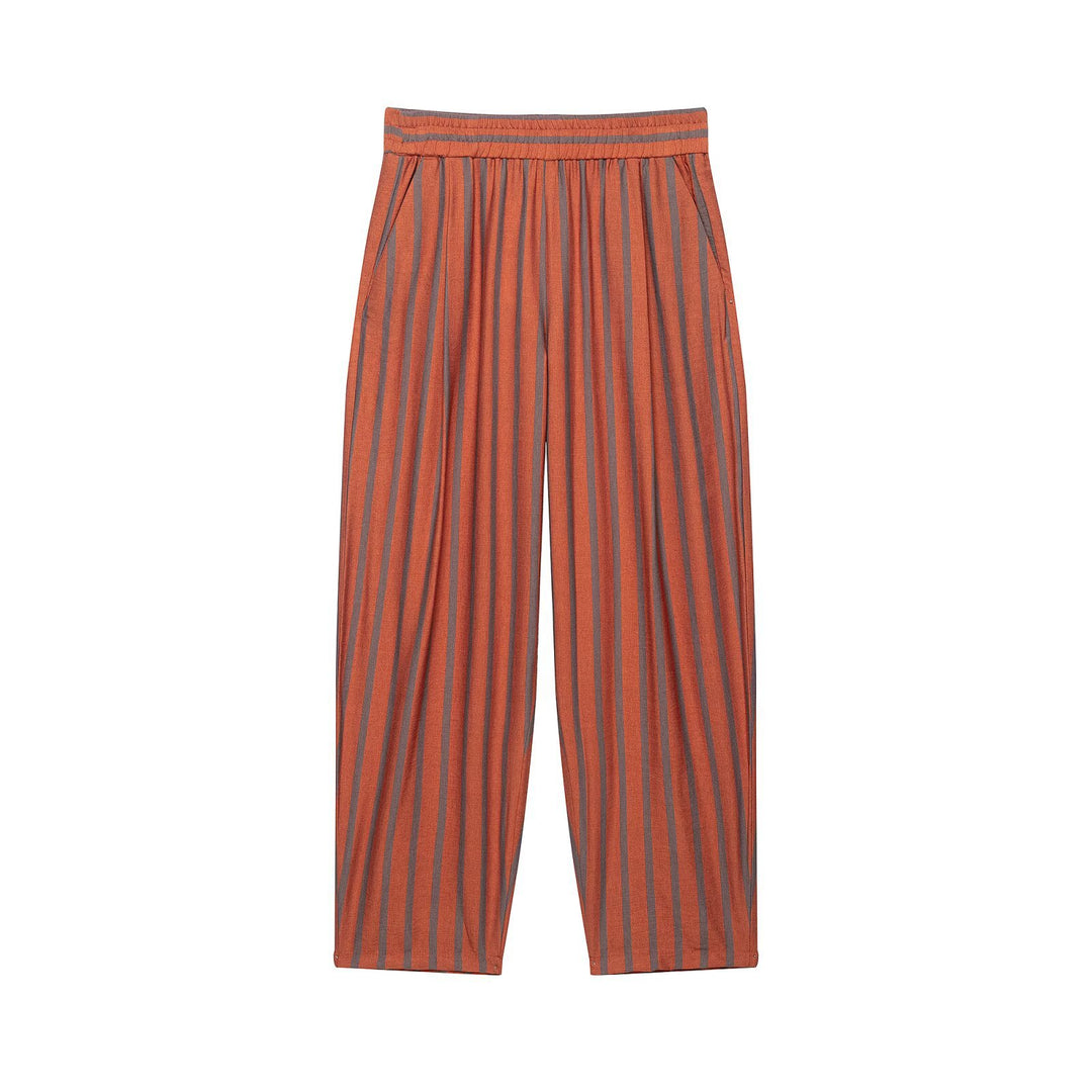 Damen Culotte-Hose mit weitem Bein, elastischem Bund und vertikalen Streifen Echo Archiv