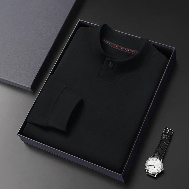 Herren Poloshirt mit modernem Stehkragen und eleganter Knopfleiste Echoarchiv