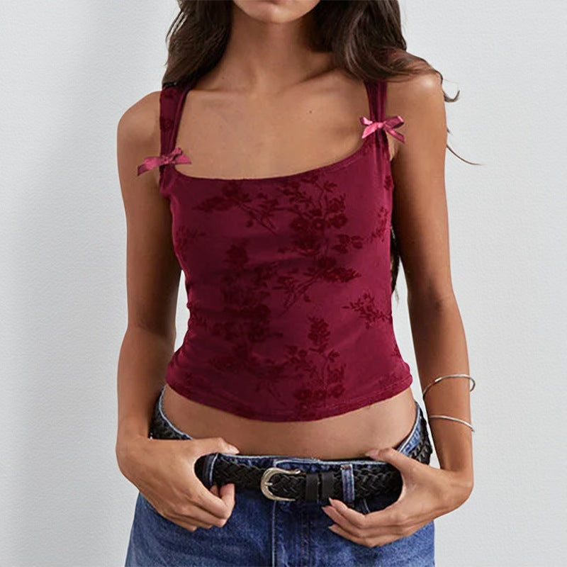 Damen Blumendesign Crop-Top Echo Archiv