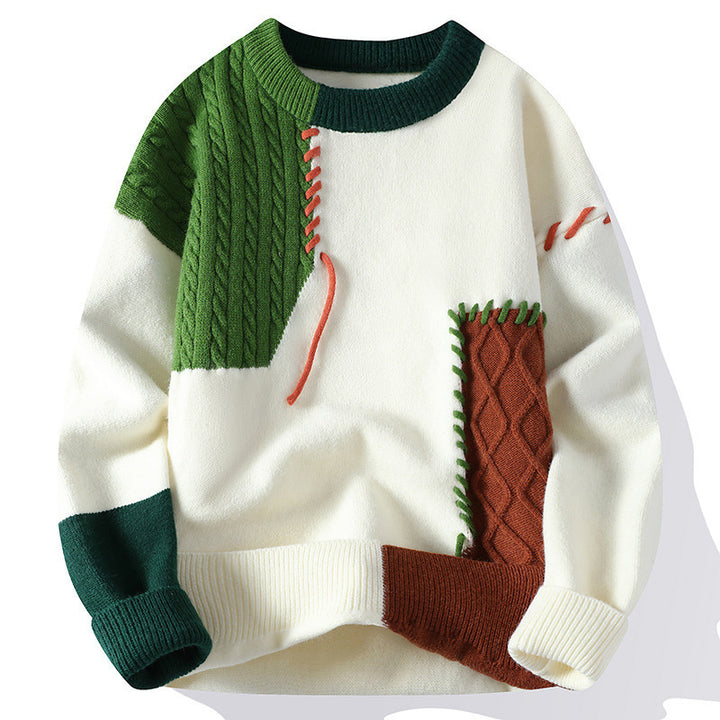 Herren Modischer Pullover mit Struktur Echo Archiv