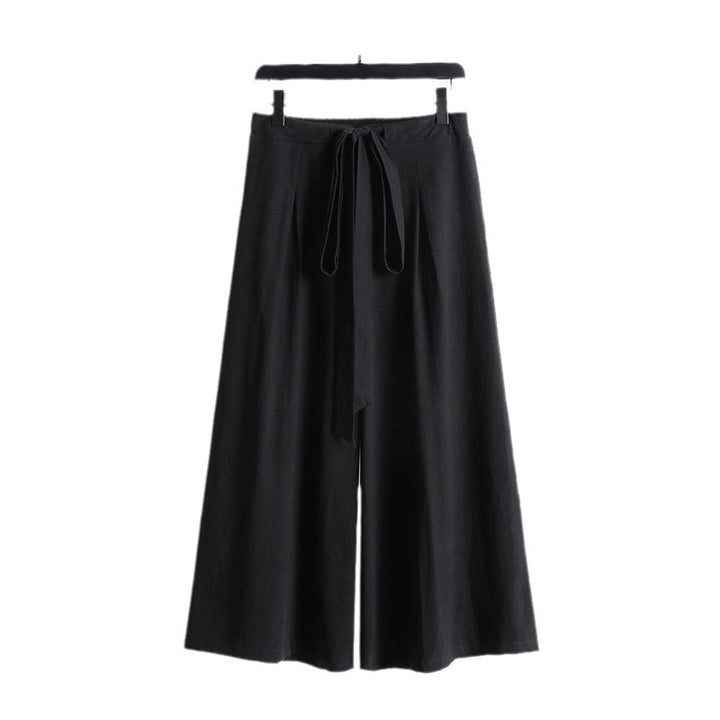 Damen Palazzo-Culotte mit elastischem Bund und Bindegürtel Echoarchiv