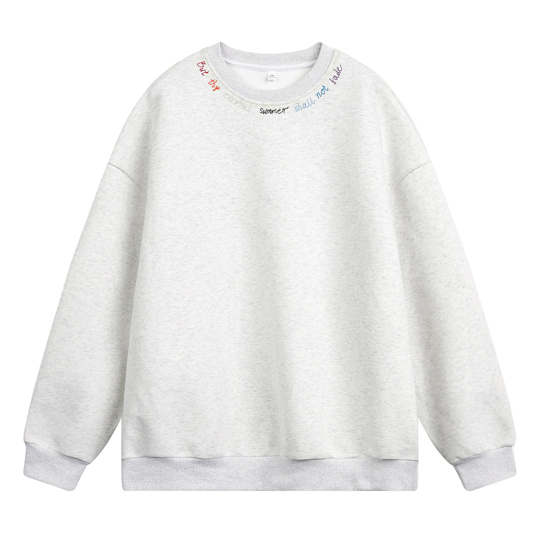 Unisex Oversize Sweatshirt mit bunter Halsstickerei und schwerer French‑Terry‑Qualität Echo Archiv