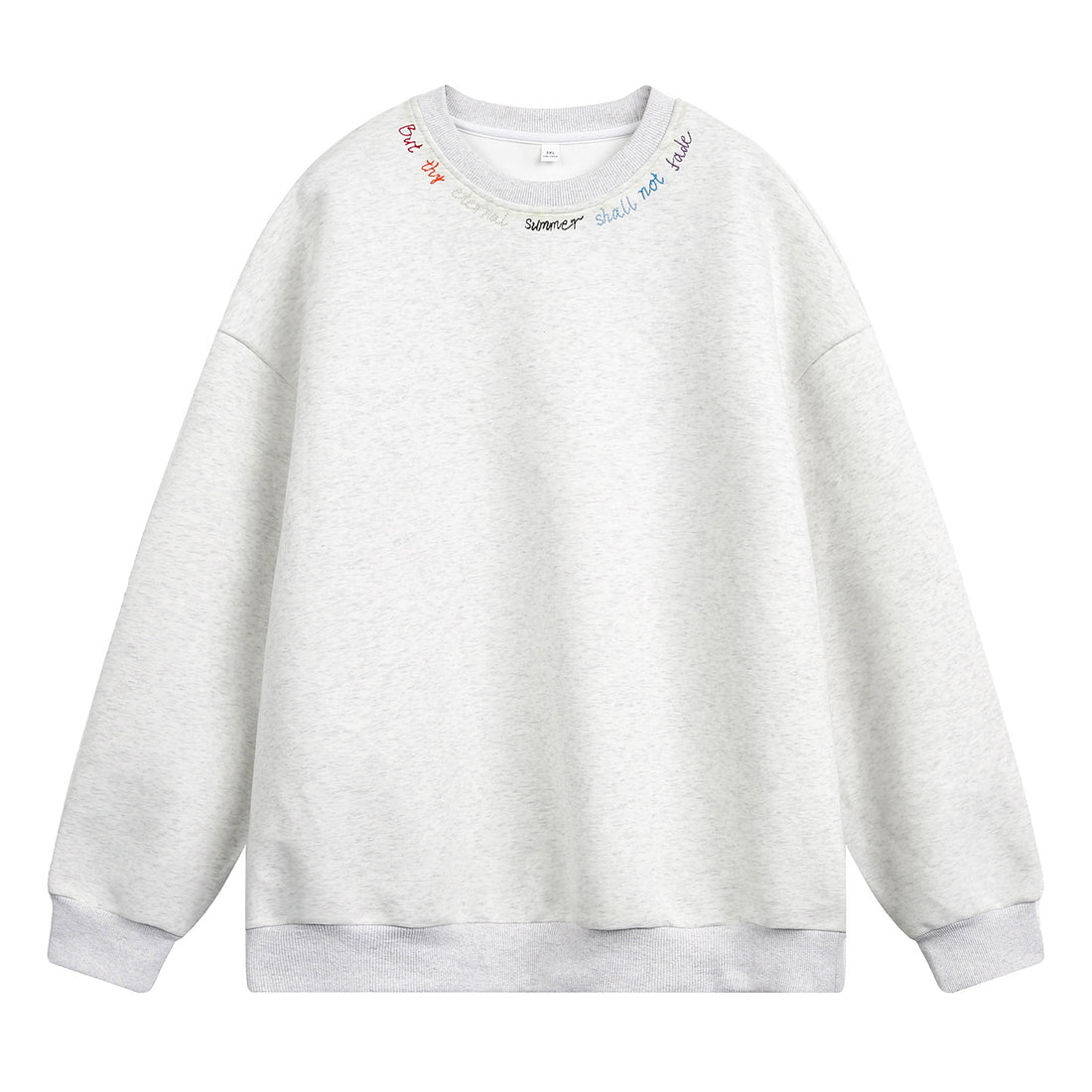Unisex Oversize Sweatshirt mit bunter Halsstickerei und schwerer French‑Terry‑Qualität Echo Archiv