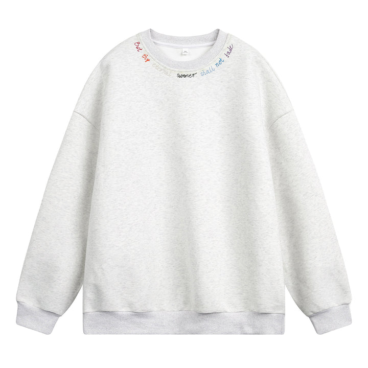 Unisex Oversize Sweatshirt mit bunter Halsstickerei und schwerer French‑Terry‑Qualität Echo Archiv