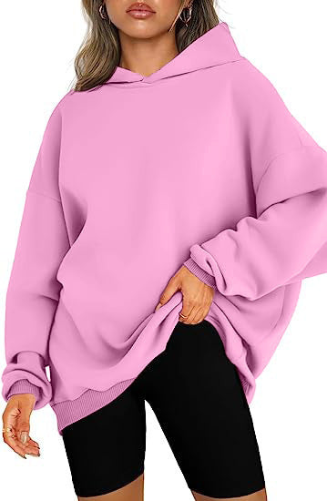 Damen nan Oversize-Kapuzenpullover im Longline-Schnitt mit Raglanärmeln und weichem Innenfutter Echo Archiv