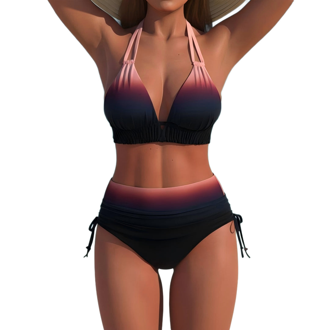 Damen Hochgeschnittener Triangel-Bikini mit verstellbaren Trägern Echo Archiv