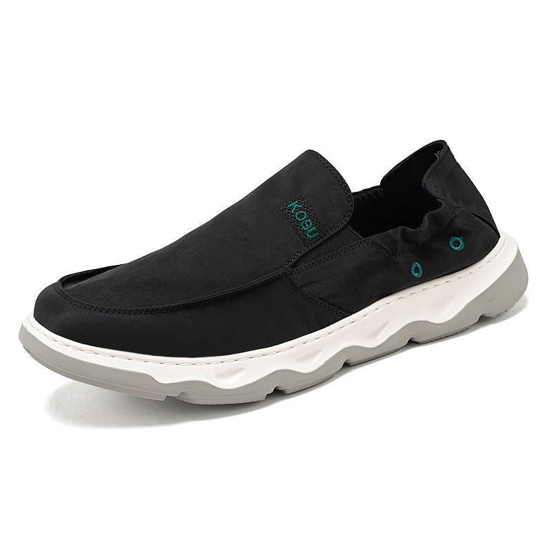 Herren elastischer Nubukoptik-Slipper mit gepolstertem Fersenrand und stoßdämpfender Wellenlaufsohle Echo Archiv