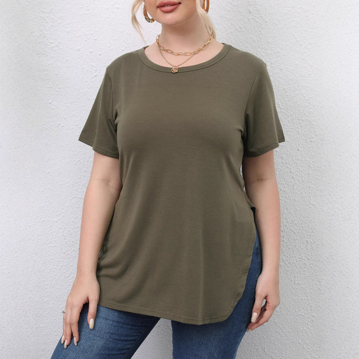 Damen lässiges T-Shirt mit seitlichen Eingrifftaschen Echo Archiv