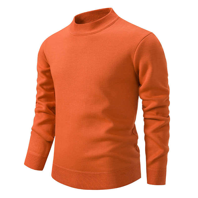Herren Hochwertiger Strickpullover mit Echoarchivrnem Stehkragen Echoarchiv