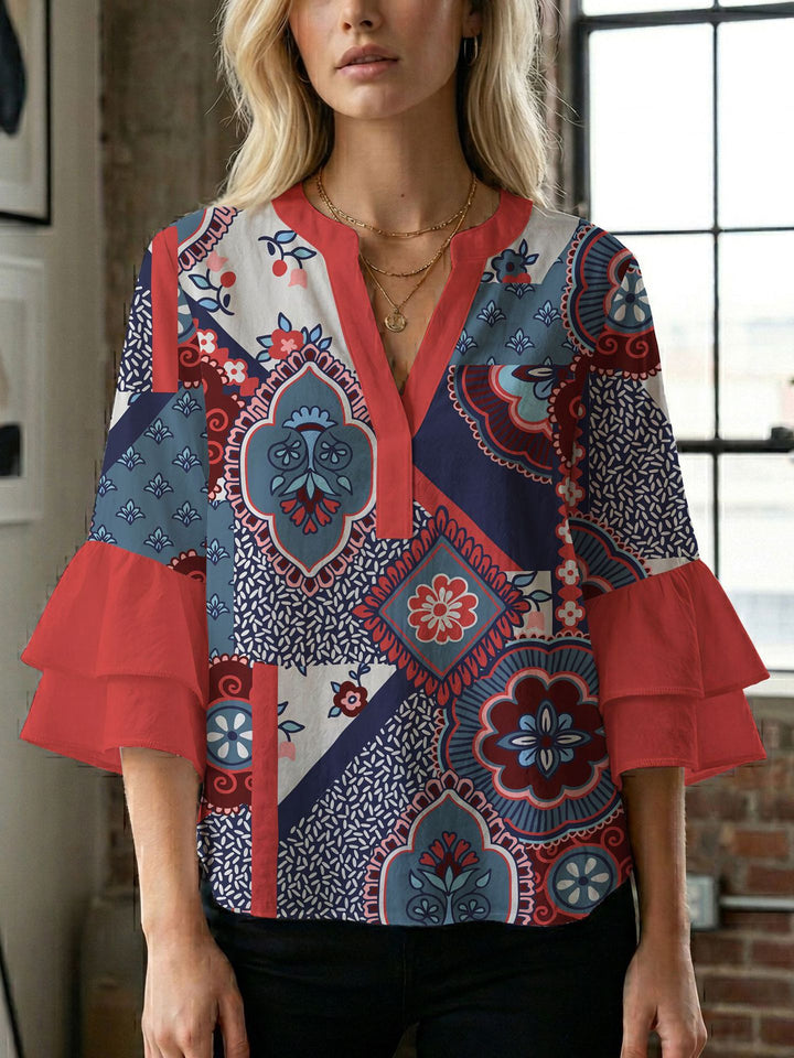 Damen Bluse mit wunderschönen floralem Design Echo Archiv