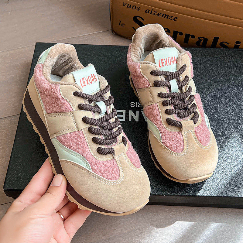 Damen Komfortable Sneaker mit flauschigem Obermaterial und stabiler Sohle Echo Archiv