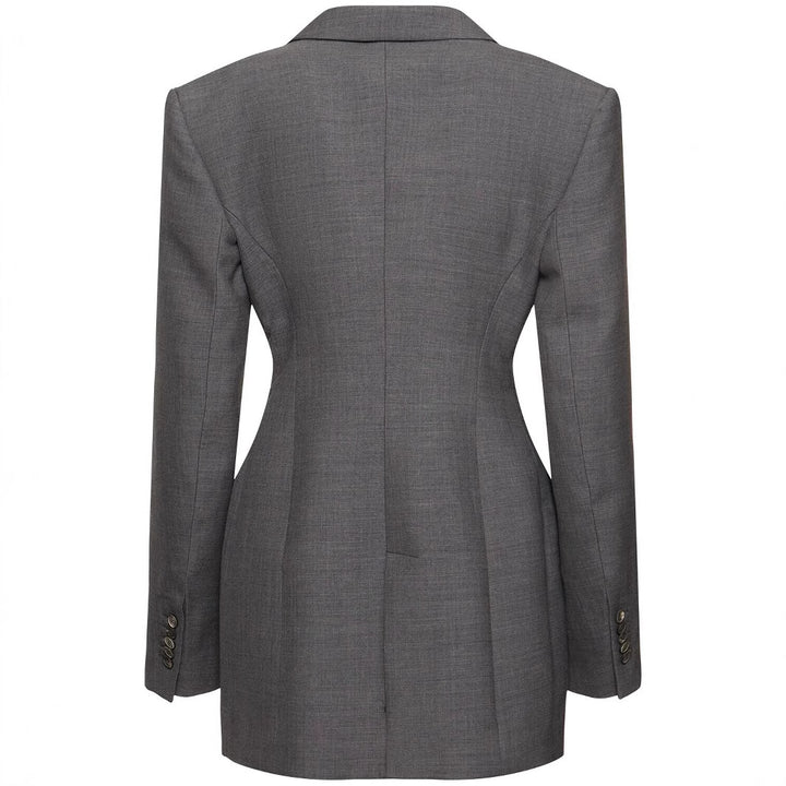 Damen Oversize-Blazer mit langer Silhouette und markanter Schulterpartie Echoarchiv