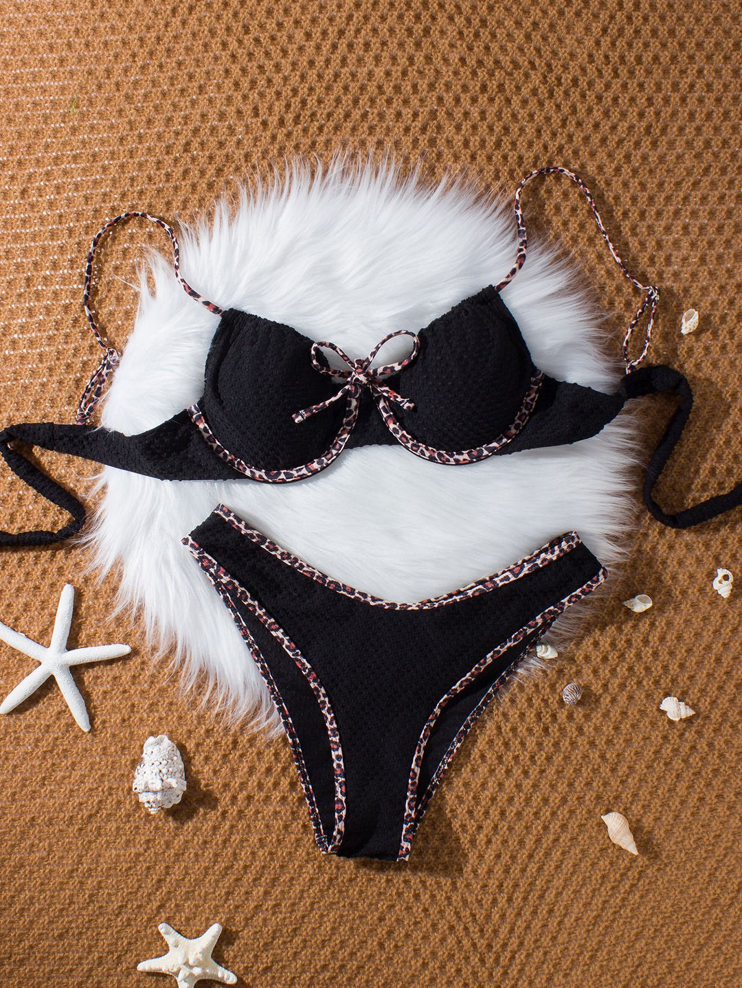 Damen Push-Up Bikini mit tierischem Akzent Echo Archiv