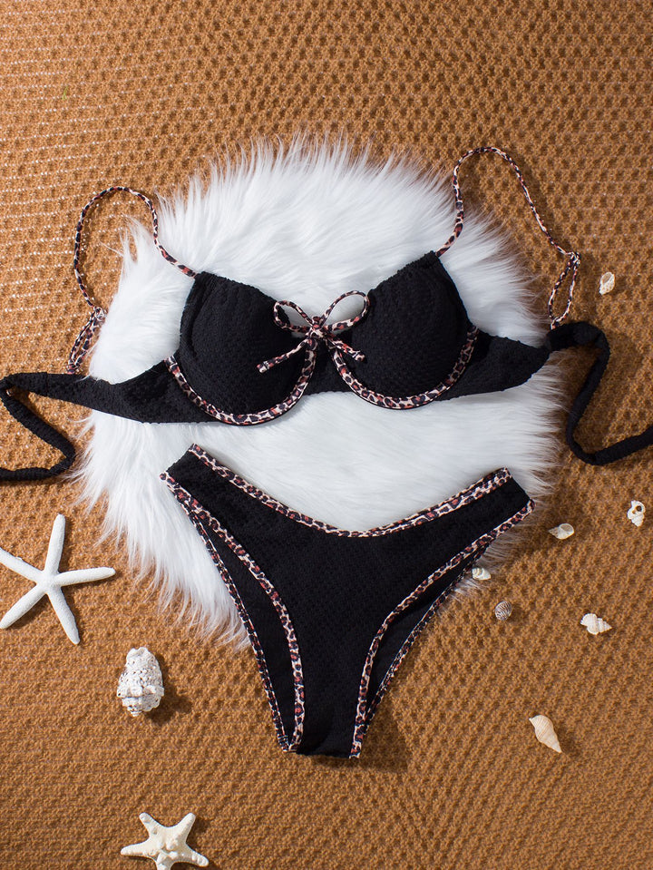 Damen Push-Up Bikini mit tierischem Akzent Echo Archiv