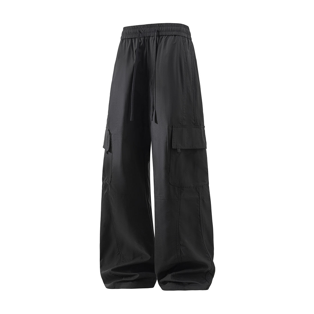 Herren Weite Cargo-Hose mit Tunnelzugbund, Utility‑Klappentaschen & entspannter Baggy‑Silhouette Echoarchiv