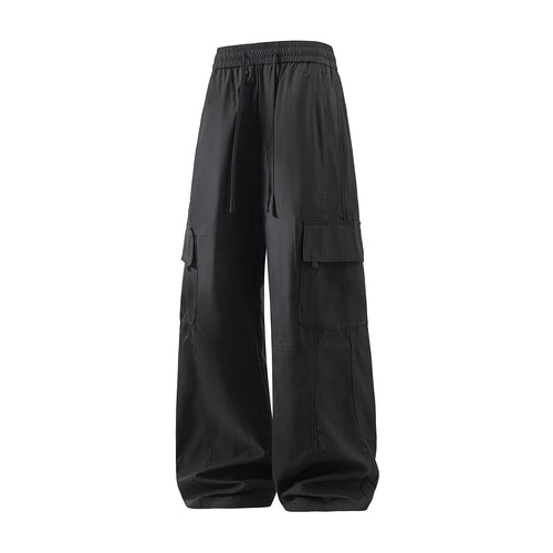 Herren Weite Cargo-Hose mit Tunnelzugbund, Utility‑Klappentaschen & entspannter Baggy‑Silhouette Echoarchiv