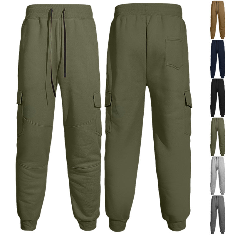 Herren nan sportive Jogginghose mit Cargotaschen Kordelzug und geripptem Knöchelsaum Echo Archiv