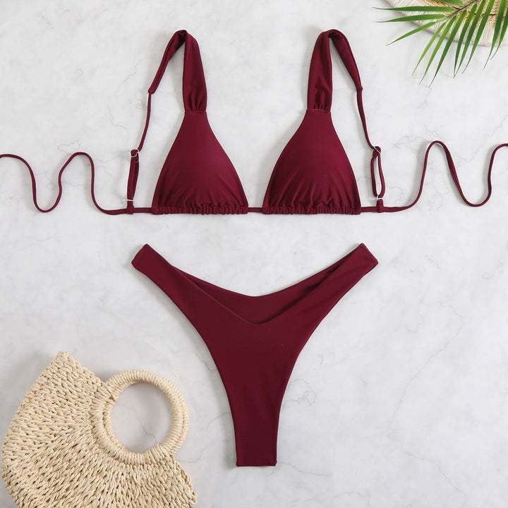 Damen Triangel-Bikini-Set mit verstellbaren Trägern und trendigem Muster Echo Archiv