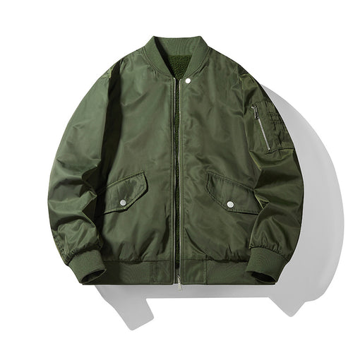 Herren  isolierte boxy Bomberjacke mit Klappenhandtaschen und gerippten Details Echo Archiv