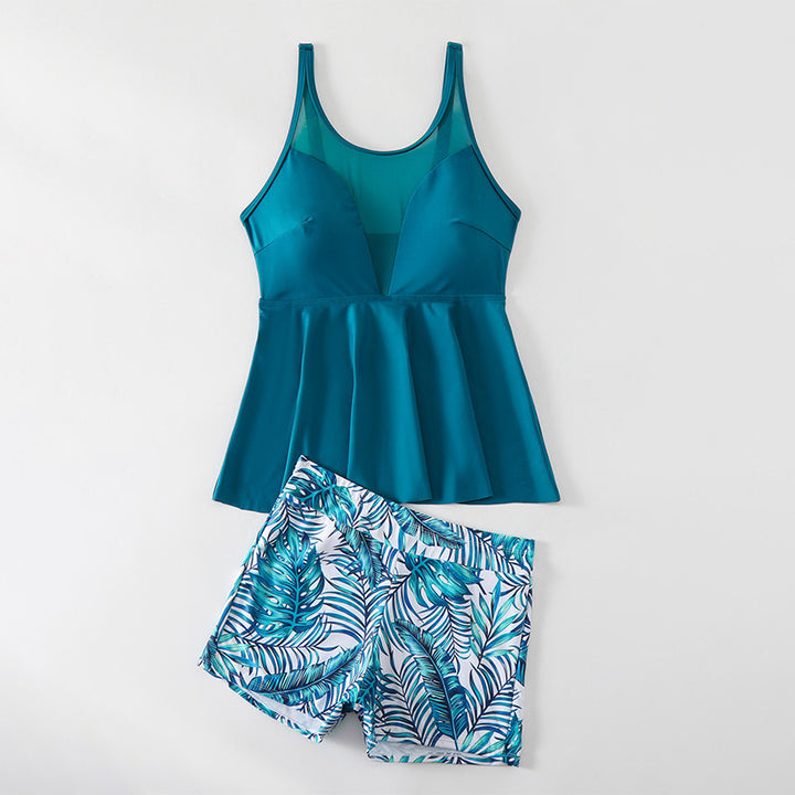 Damen Bade-Set mit trendiger Rüschensilhouette und floralem Druck Echo Archiv