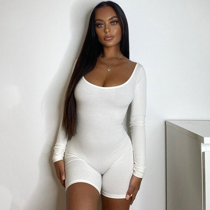 Damen Bodysuit mit langen Ärmeln und Quadrat-Ausschnitt Echo Archiv