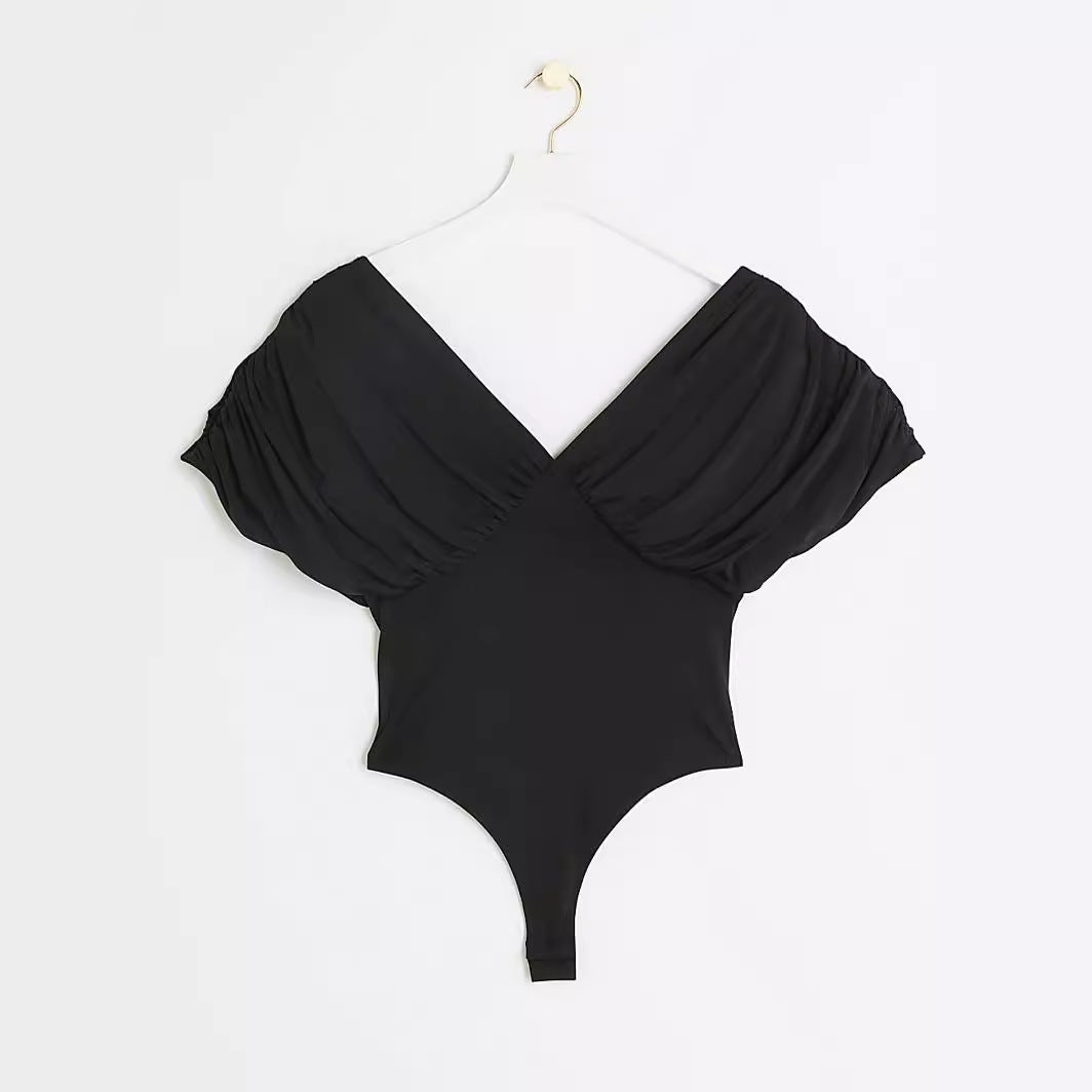 Damen Elegantes Bodysuit mit voluminösen Ärmeln Echo Archiv