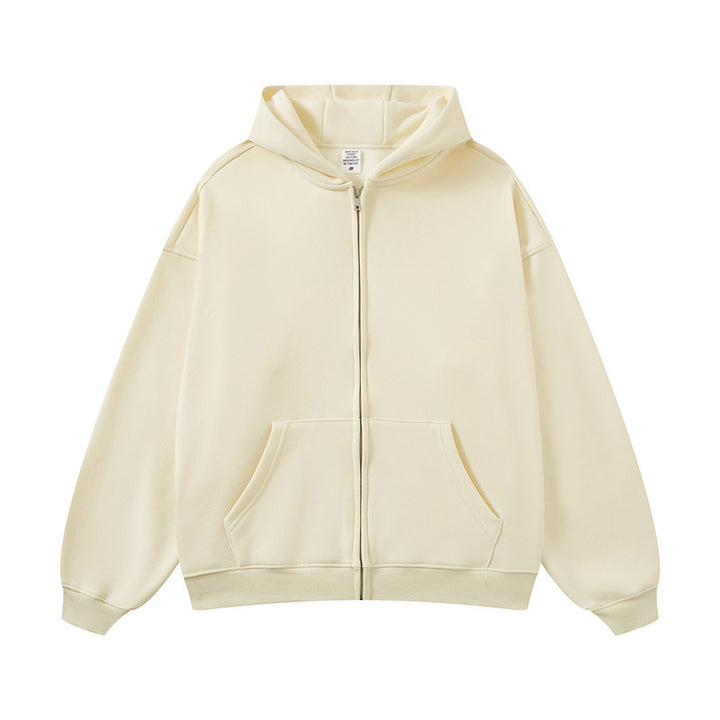 Unisex nan Kapuzen-Sweatjacke mit durchgehendem Reißverschluss, oversized Passform und Kängurutaschen Echo Archiv