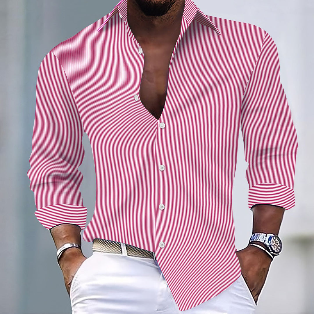 Herren Hemd mit feinem Streifendesign Echoarchiv