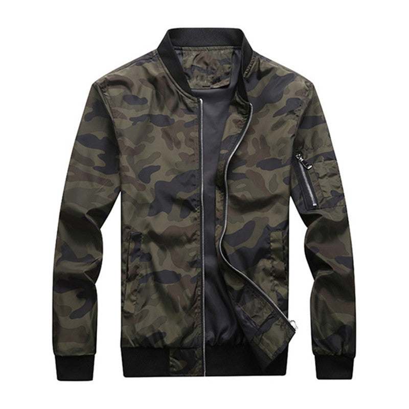 Herren Urbanes Camouflage‑Bomberblouson mit winddichter Nylon‑Schale und Ärmeltasche Echo Archiv