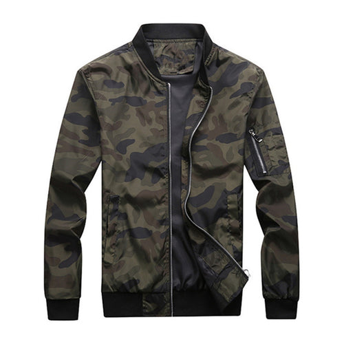 Herren Urbanes Camouflage‑Bomberblouson mit winddichter Nylon‑Schale und Ärmeltasche Echo Archiv