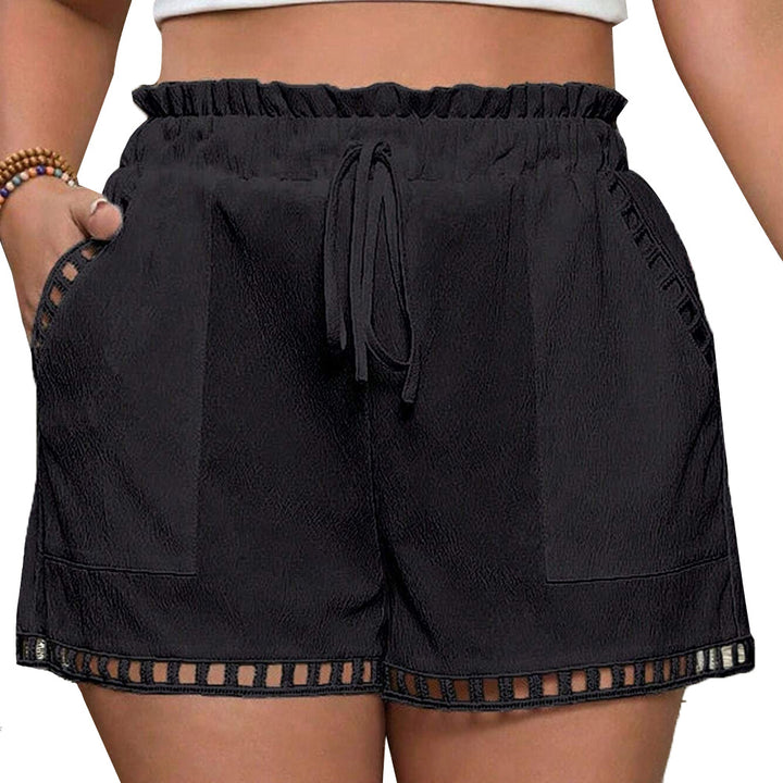 Damen Freizeit Shorts mit elastischem Bund und dekorativem Netzdetails Echo Archiv