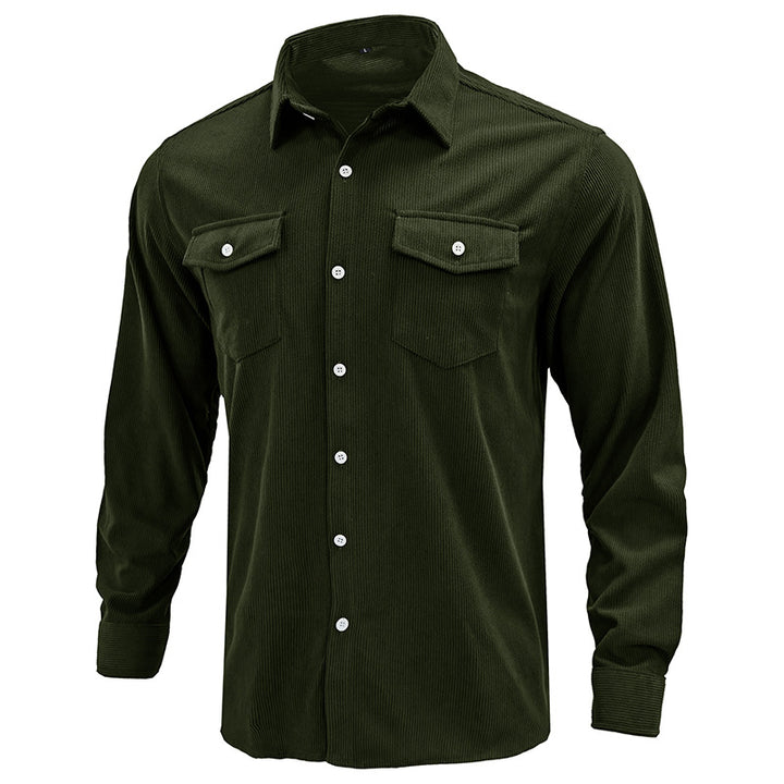 Herren Kordhemd mit zwei Brusttaschen Echoarchiv