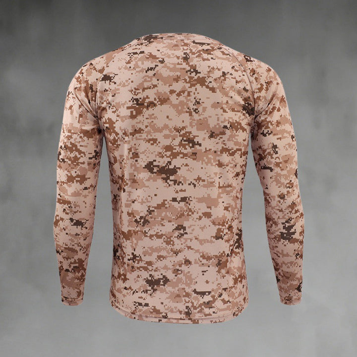 Herren Funktionales Langarmshirt mit Camouflage-Muster – Marzano
