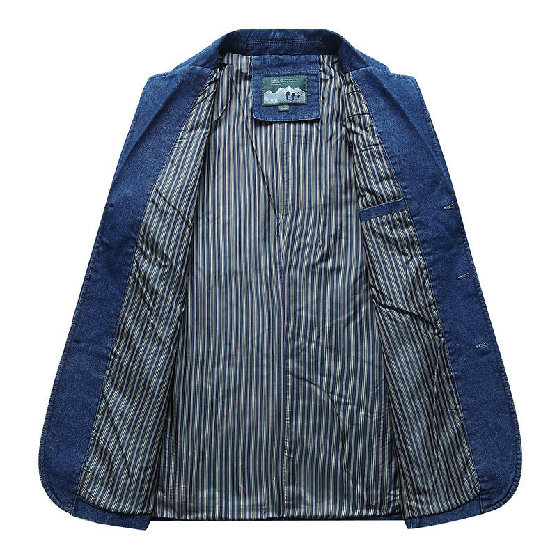 Herren Moderner Denim Blazer Echo Archiv