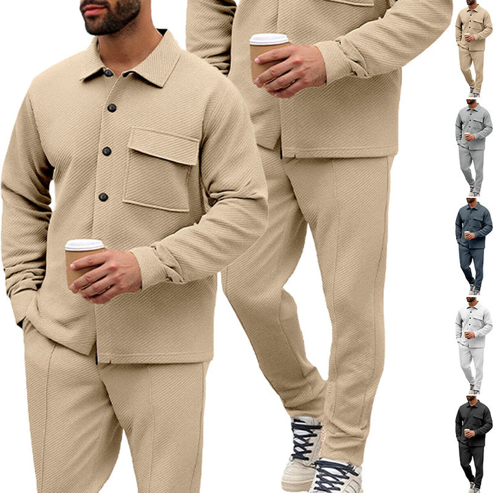 Herren nan Hemdenjacke-Set mit aufgesetzter Klappentasche und konischer Komforthose Echo Archiv