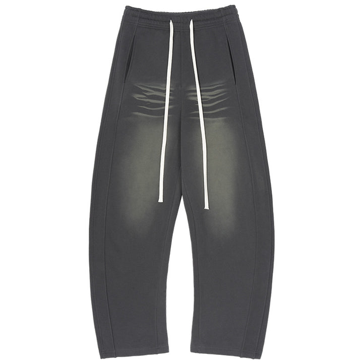 Herren Weite Sweathose im Haremsschnitt mit tiefem Schritt, extra langen Kordeln und Vintage-Fade Echo Archiv