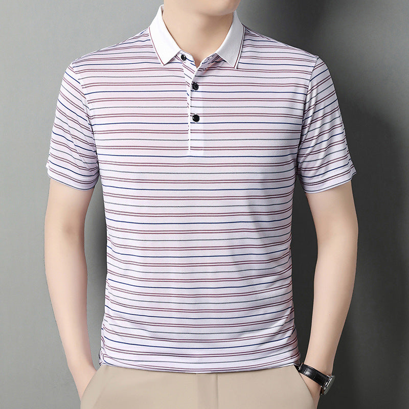 Herren Kurzarm Poloshirt mit feinem Streifenmuster Echoarchiv